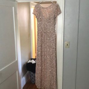 Adrianna Papell Scoop Back Long Dress sz 12